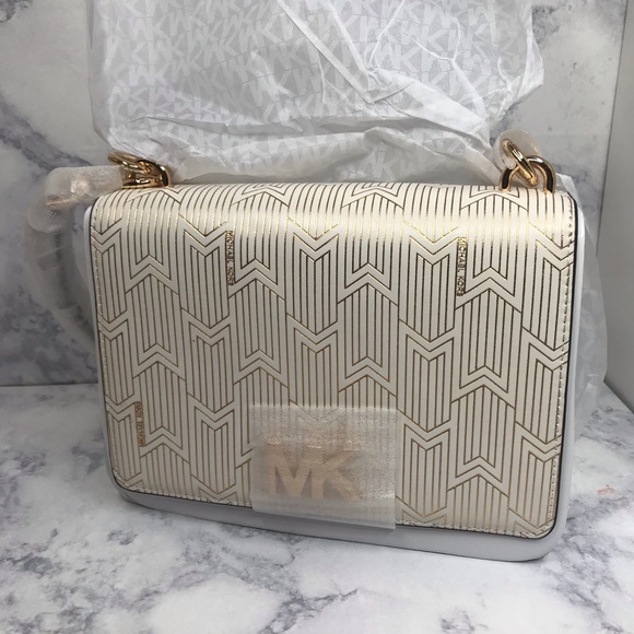 mott metallic deco chain swing shoulder bag